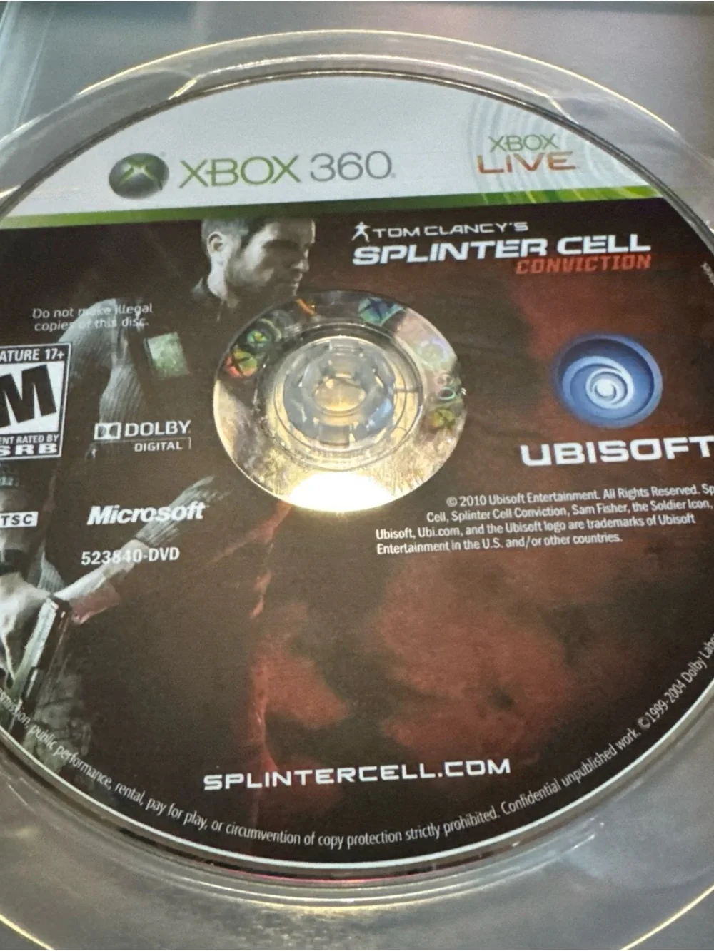 Splinter Cell: Conviction (Xbox 360) Collector's Steelbook CIB (No Slip Cover)